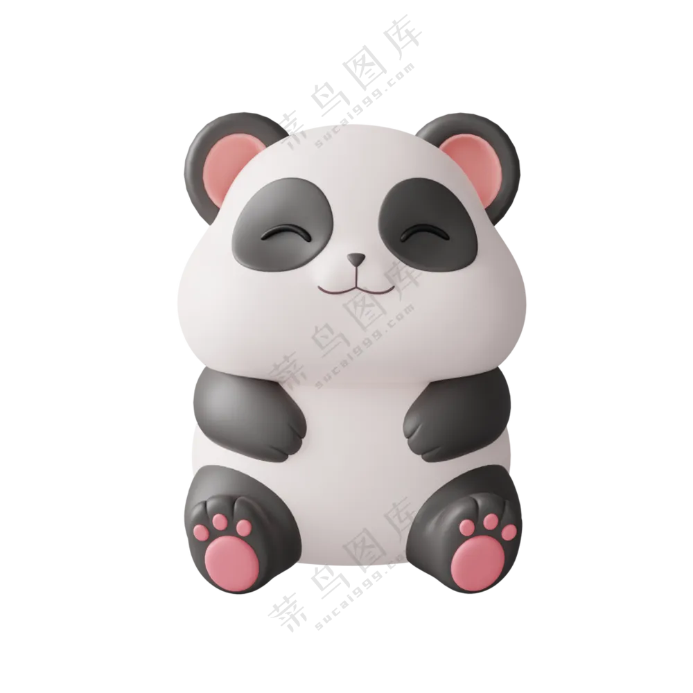 3D风熊猫元素