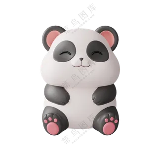 3D风熊猫元素