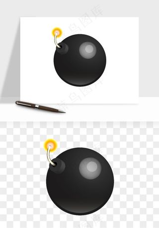 卡通地雷炸弹png免抠