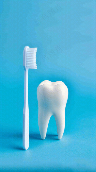 牙医牙科牙齿清洁美白插画背景