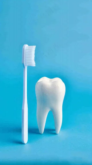 牙医牙科牙齿清洁美白插画背景