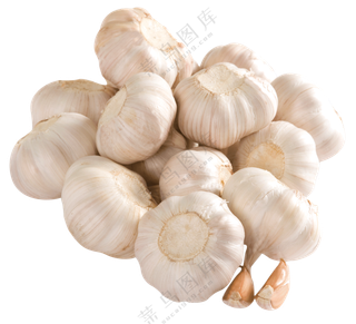 堆放在一起的多个蒜头免抠图片素材