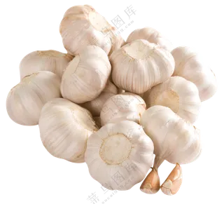 堆放在一起的多个蒜头免抠图片素材