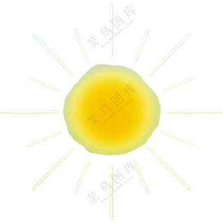 太阳彩色卡通简笔画春分免扣图