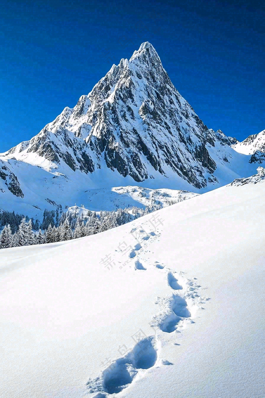 高原高山雪山风光风景摄影图