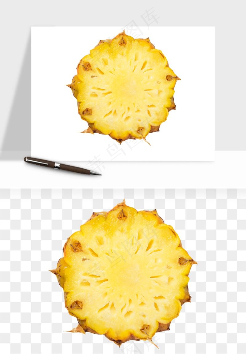 菠萝水果png免抠