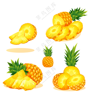 卡通菠萝矢量图