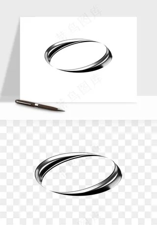 立体潮流金属质感小装饰png免抠