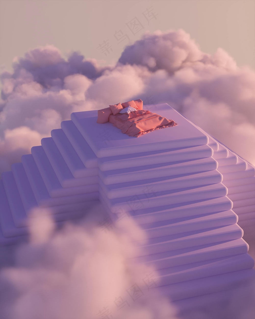 天空字典  紫色 云朵 高处  天堂