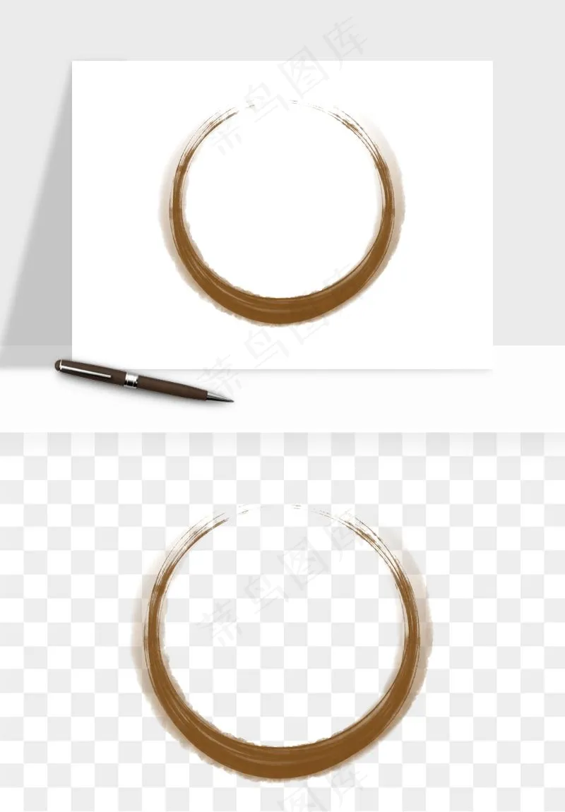 墨迹水墨圆圈圆环边框