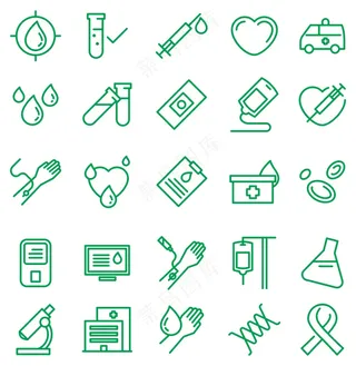 医疗小图标矢量图