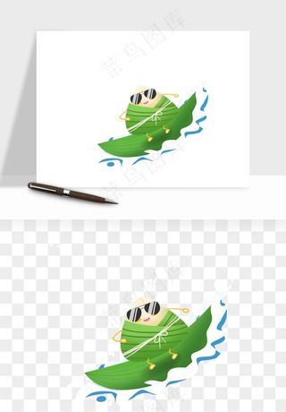 卡通表情粽子端午png免抠