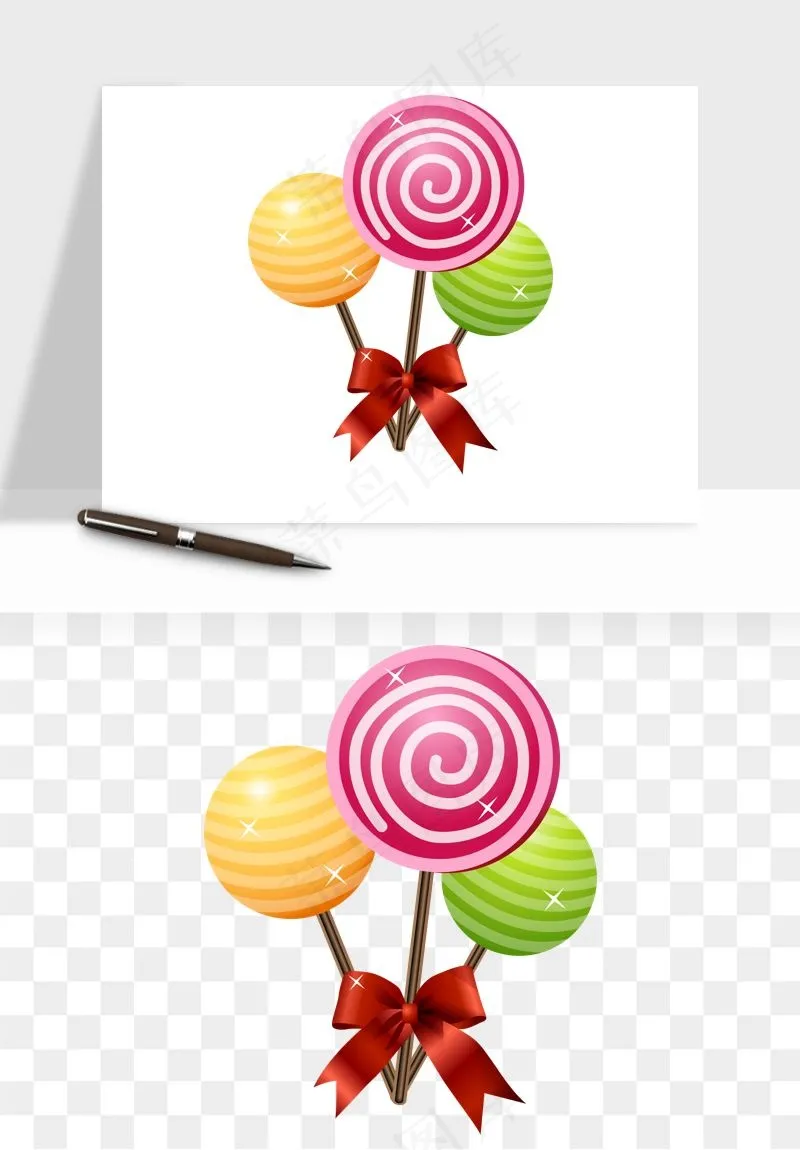 棒棒糖圈圈糖png免抠