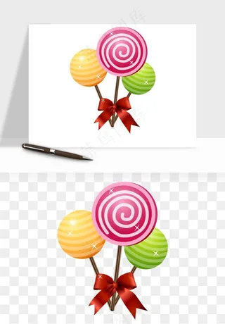 棒棒糖圈圈糖png免抠