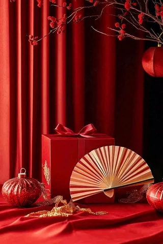 年货节促销电商背景