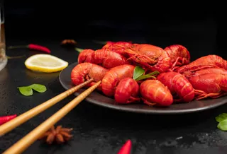 夏季小龙虾美食背景素材