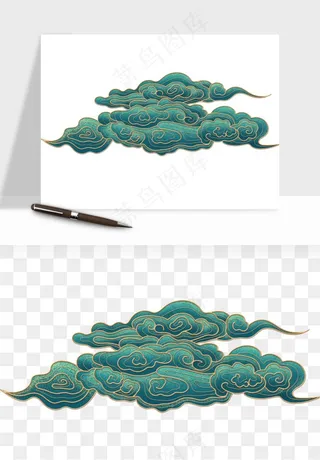 国潮敦煌云纹祥云云彩png免抠