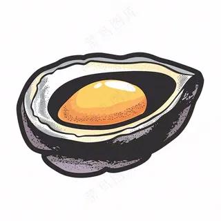 海洋海虹贝壳卡通插画免抠