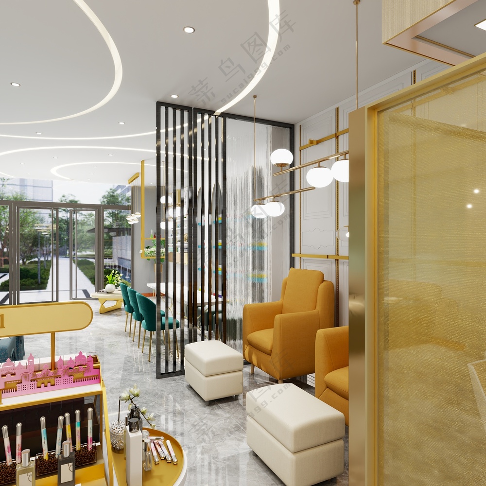 建材-效果图-屏风隔断-高清无水印