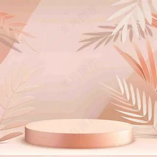 美妆护肤3d展台清新背景