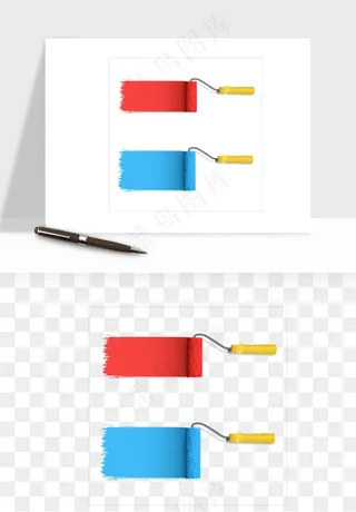 油漆刷子粉刷png免抠