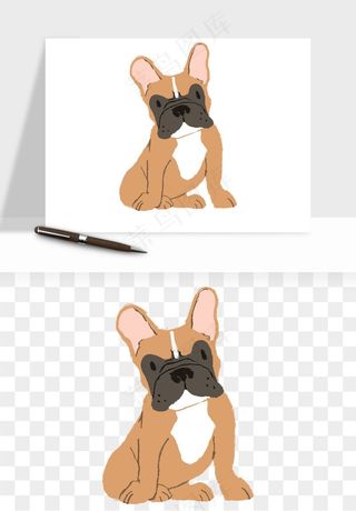 手绘狗狗宠物png免抠