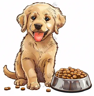 可爱小狗萌宠宠物狗粮动物免抠