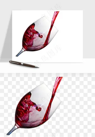 红酒玻璃酒杯png免抠