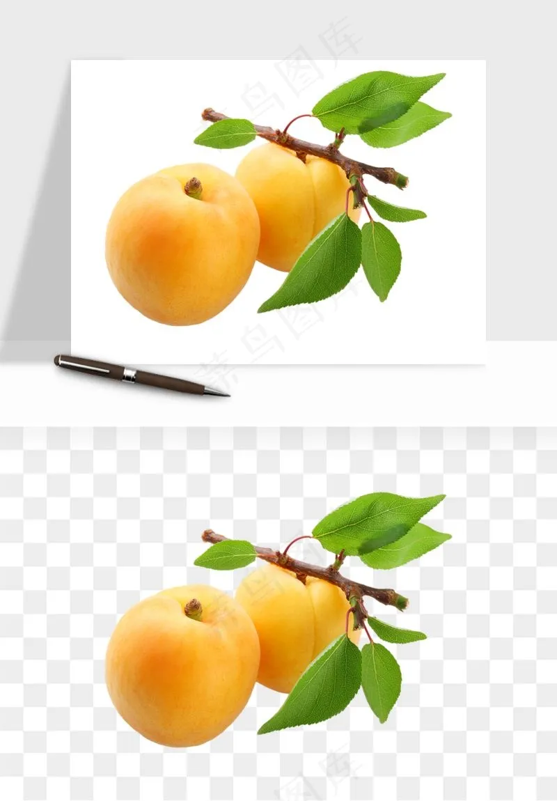 桃子油桃黄桃水果png免抠