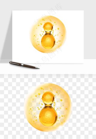 细胞水分子DNA精华成分png免抠