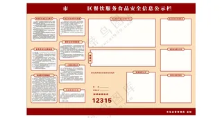 食品卫生安全公示栏