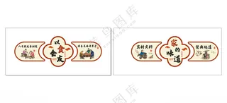 以食会友餐饮文化墙餐饮餐厅地道美食海报