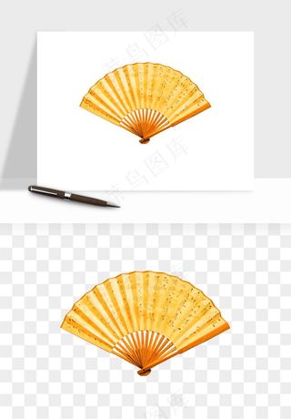 古风扇子元素png免抠