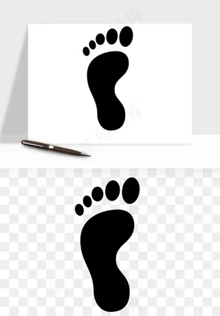 脚印脚丫鞋印png免抠