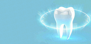 牙医牙科牙齿清洁美白插画背景