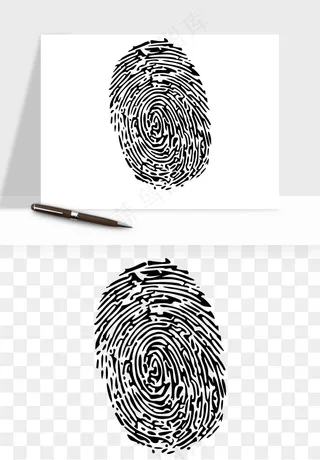 指纹手指纹路png免抠