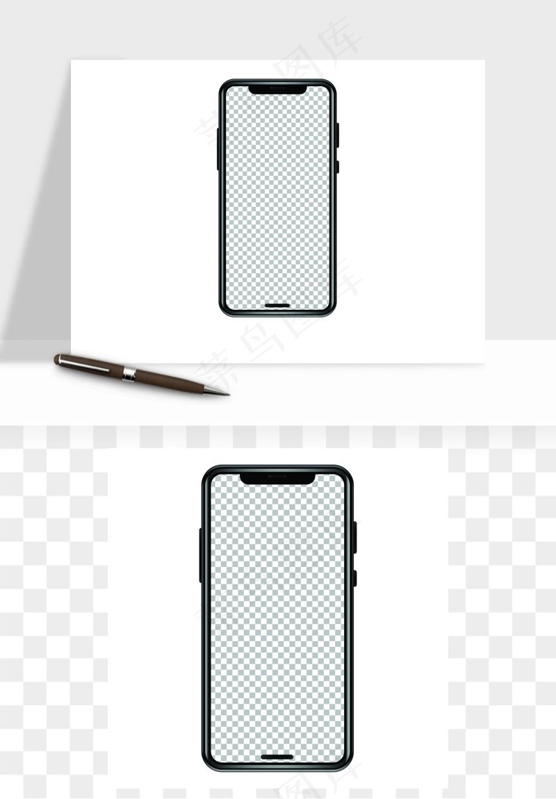手机边框模型矢量png免抠