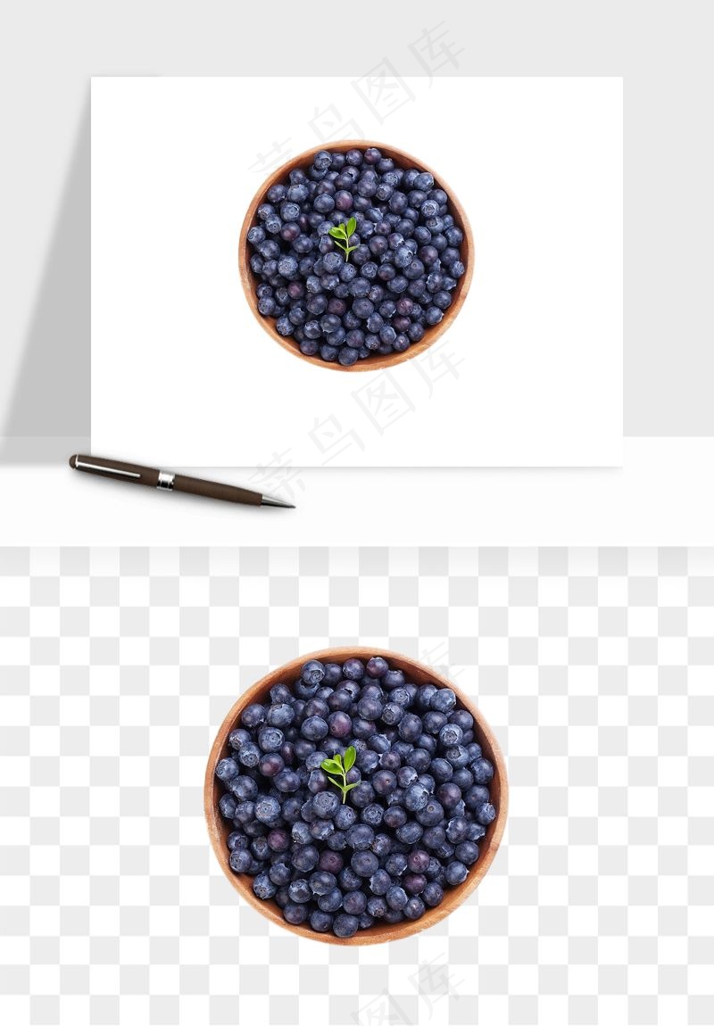 蓝莓水果png免抠