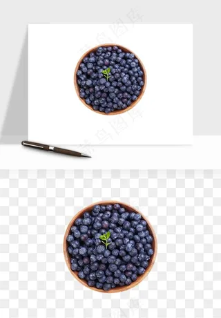 蓝莓水果png免抠