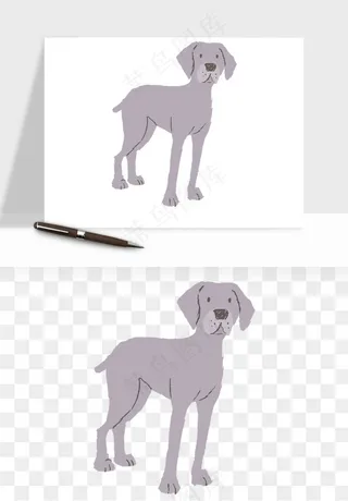 手绘狗狗宠物png免抠