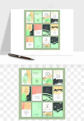 森系小清新花卉背景矢量png免抠