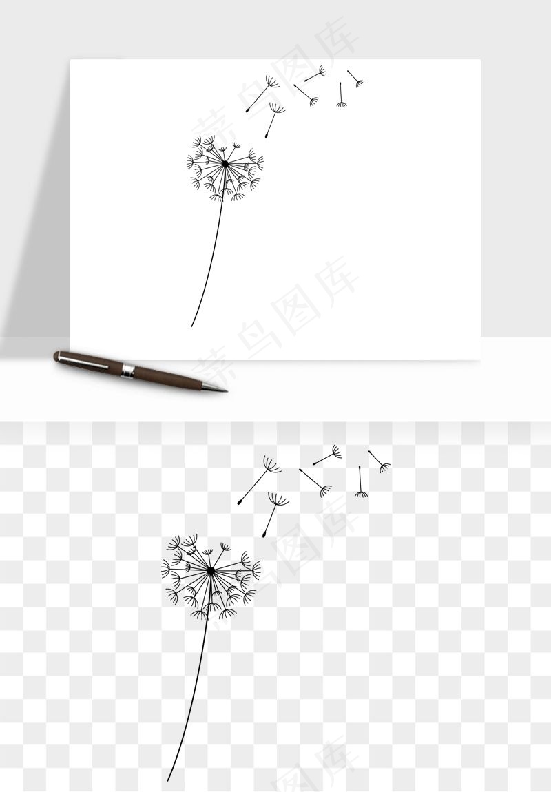 唯美蒲公英种子png免抠