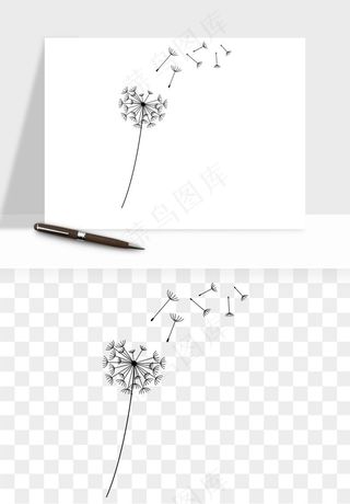 唯美蒲公英种子png免抠