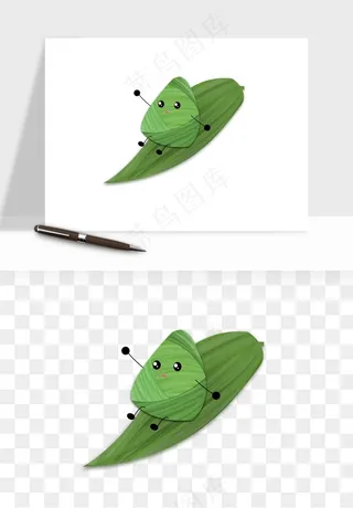 卡通表情粽子端午png免抠