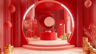 年货节促销电商背景