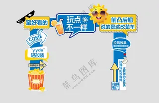 汽车销售活动龙门架展板素材