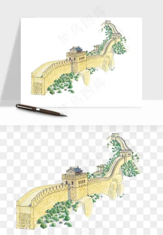 万里长城png免抠