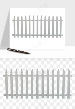 手绘围栏护栏栅栏png免抠