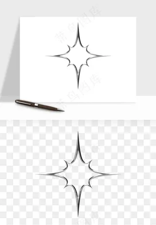 立体潮流金属质感小装饰png免抠