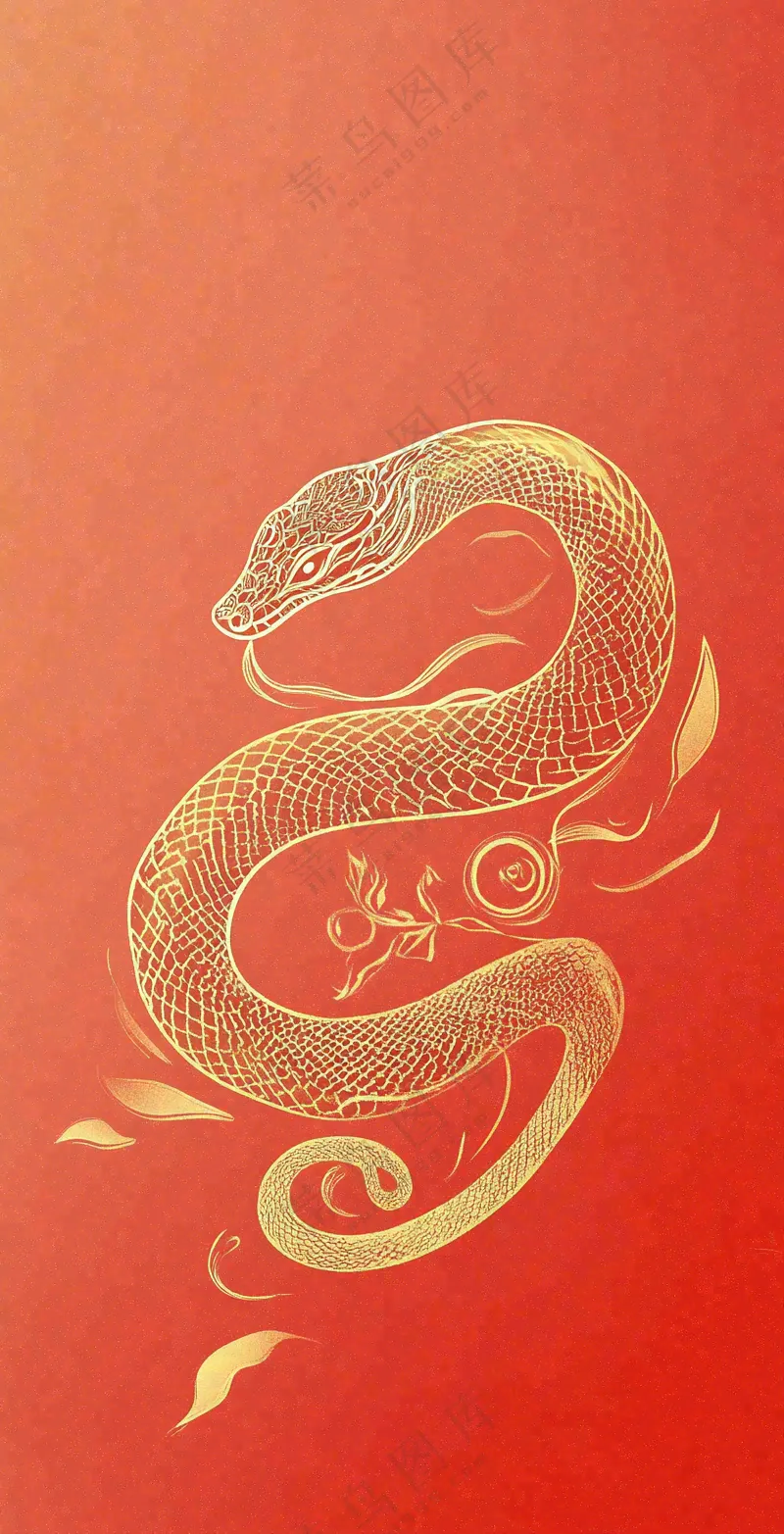 蛇年春节新年背景